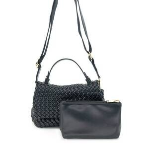 NEW BC HANDBAGS women's berlin woven handbag in black